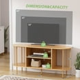 thumbnail image 4 of Brafabhome Oval Boho Natural Rope Woven TV Stand up to 60" TV, Mid-Century Media Console Table with Storage Shelf for Living Room, Modern Entertainment Center for Bedroom | Beige, 4 of 7