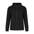 thumbnail image 6 of Women Cowl Neck Casual Tunic Sweatshirts Drawstring Long Sleeve Solid Color Comfy Lightweight Pullover Jumper Tops, 6 of 7