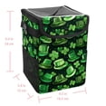 thumbnail image 5 of Saint Patrick's Day Foldable Car Trash Can with Lid, Leak-Proof Car Trash Bin, Hanging Storage Bag Car Garbage Can, 5 of 6