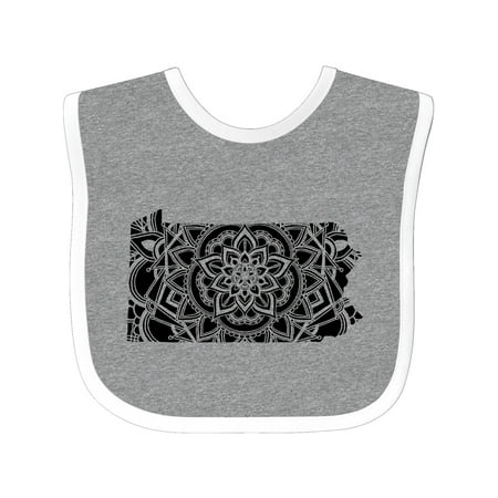 

Inktastic Pennsylvania Silhouette Mandala Gift Baby Boy or Baby Girl Bib