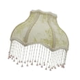 thumbnail image 4 of Pantalla de lámpara con forma de campana y borde festoneado, pantalla de lámpara con flecos, de romántica victoriana para rincones de lectura en salas Beige, 4 of 8