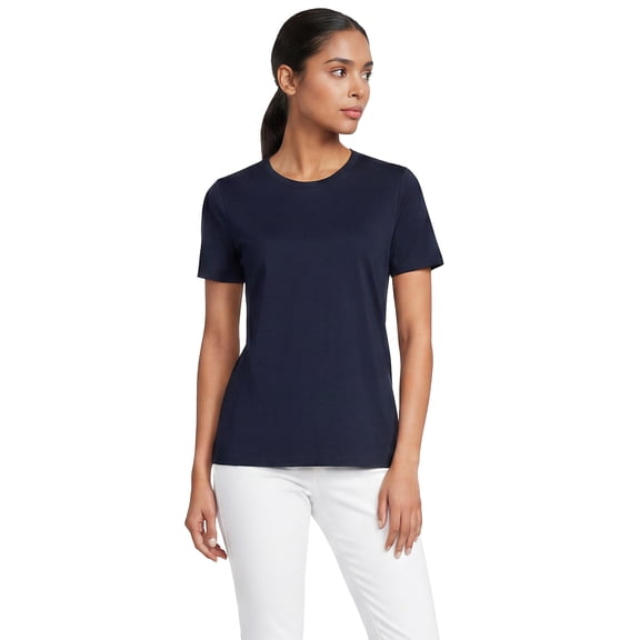 Lands' End Women's Relaxed Supima Cotton Crew Neck T-Shirt