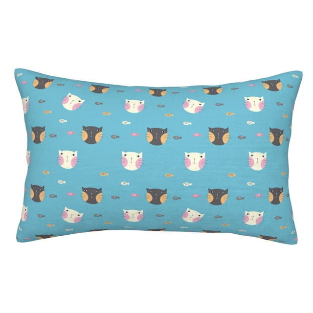 Balery Cat Fish Funda de Cojín Estampada, Regalos para Mujeres, Regalos de Amor para Ella, Regalos para Novia o Esposa, Funda de Almohada-20"x30"