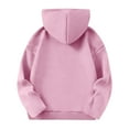 thumbnail image 4 of Mwjwdo Girls Hoodie Trendy Cute Hooded Sweatshirt with Pocket Baggy Kids Pullover Winter 2025 Back to School Clothes Teens Pink 7 Years, 4 of 9
