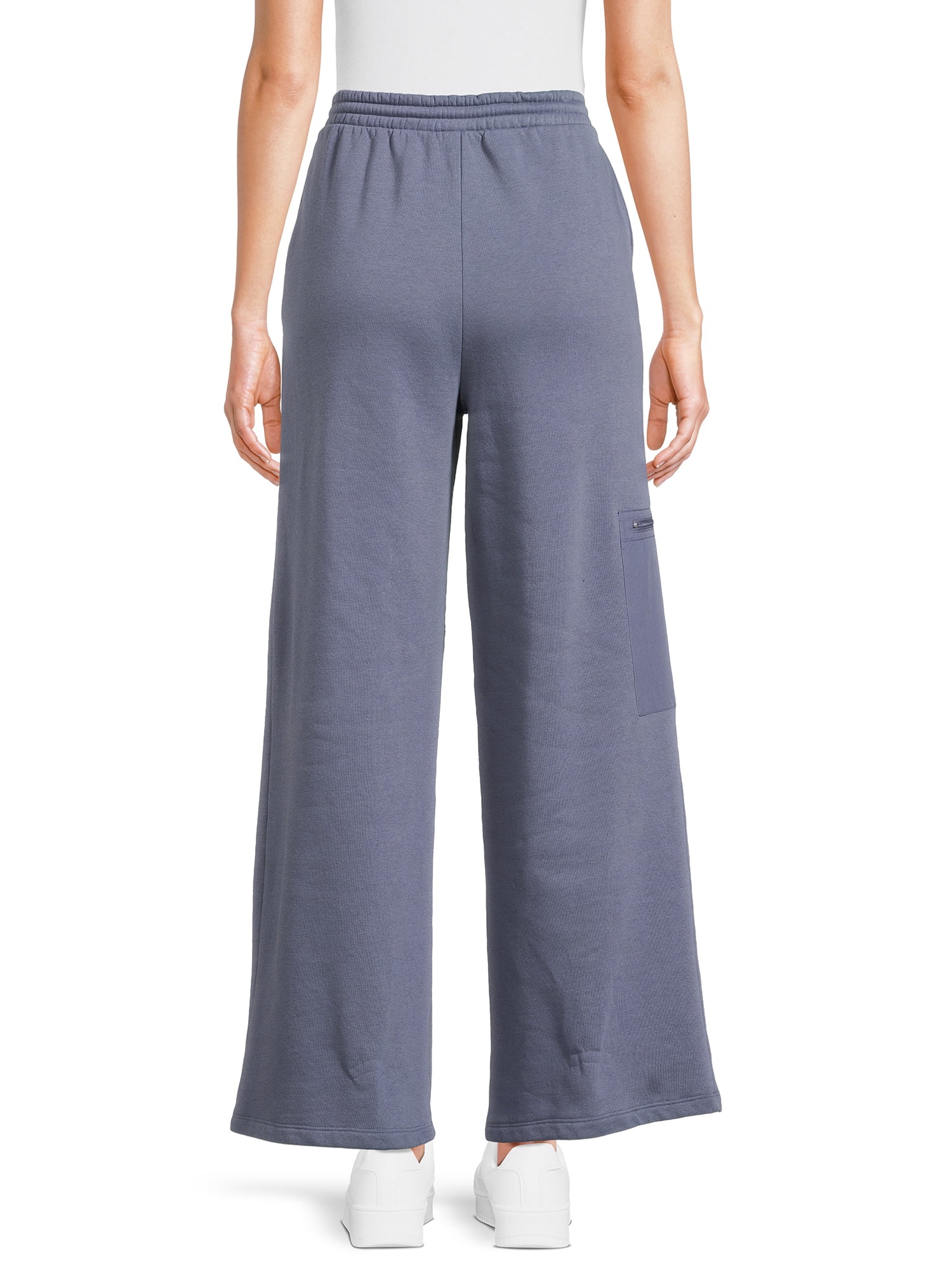 Self Esteem Juniors Wide Leg Fleece Cargo Pants, Sizes XS-XL
