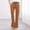 Coffee, variant on IDALL Linen Pants Women Petite Pants Women Fashionable Casual Cotton And Linen Pocket Waist Slim Bell Bottom Trousers Lounge Pants Women Summer Pants Army Green L