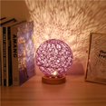 thumbnail image 3 of Bewildely Twine Lampshade Light Wood Lámpara de noche decorativa Lámpara de pantalla tejida a mano para el hogar y la oficina Iluminación navideña Numero 5 Bewildely HA026875-05, 3 of 6