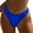 Blue, variant on Women's Low Waist Bikini Set Two Piece Swimsuit with Ruched Briefs and Full Coverage Beachwear