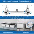 thumbnail image 5 of Grifo Comercial Para Fregadero De Cocina De Montaje En Pared Con Pulverizador, 21 Pulgadas De Altura, 8 Pulgadas De Altura, Complemento Central De 8 Pulgadas, Pulverizador De Preenjuague Con Caño Osci, 5 of 5