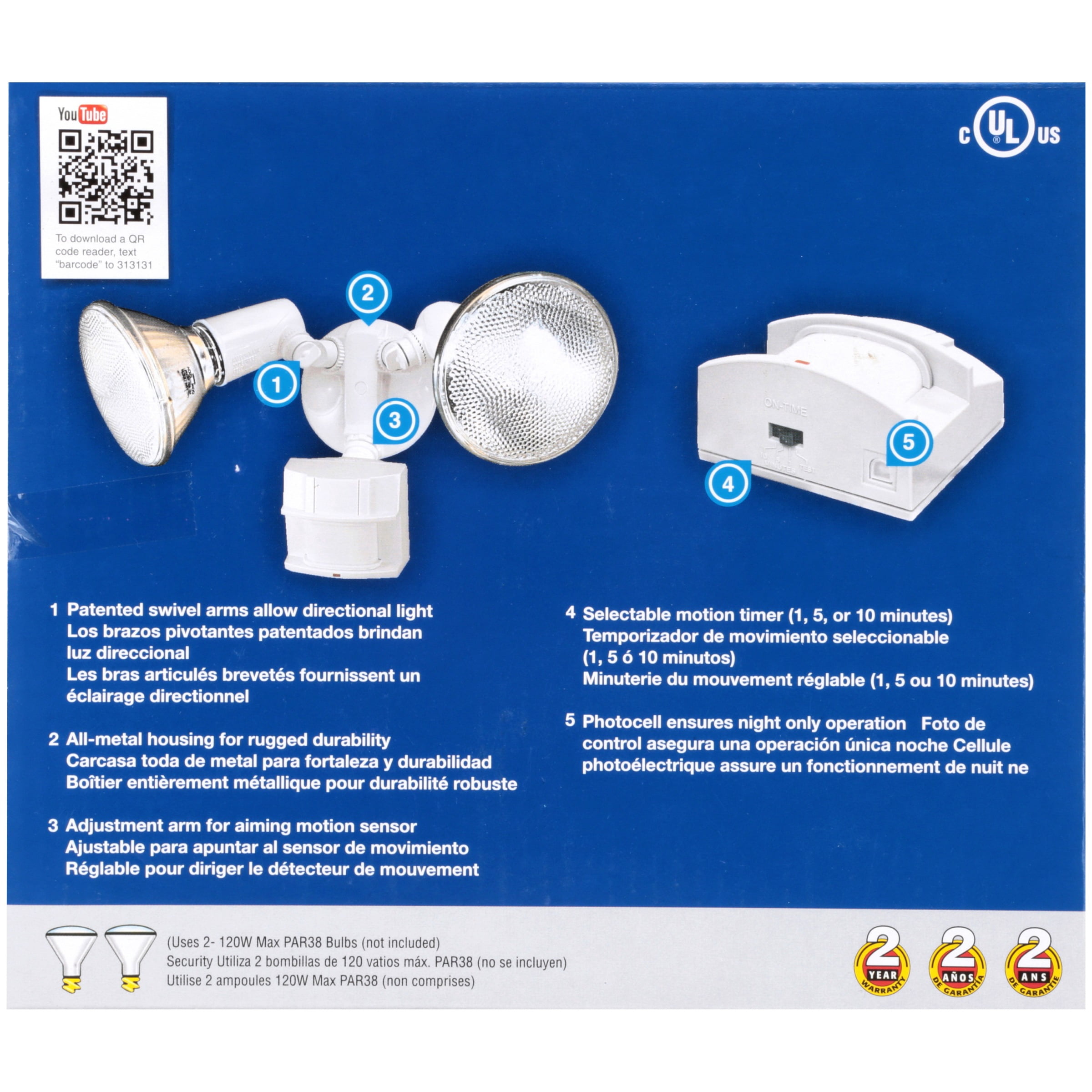 Zenith 150° Motion Activated Security Light Box - Walmart.com