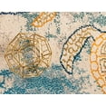 thumbnail image 5 of Unique Loom Positano Collection Coastal Modern Turtles Area Rug, 4' 0 x 6' 0, Beige/Blue, 5 of 5