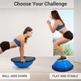 thumbnail image 2 of COZONY Pentagram Half Exercise Ball 60cm with Non-Slip Base, 2 Resistance Bands & Pump, Thick Anti-Burst Balance Trainer for Yoga Pilates Home Gym,Blue, 2 of 7