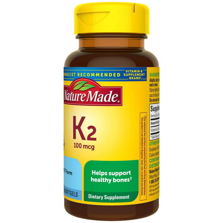 Nature Made Vitamin K2, 100 mcg, Softgels - 30 softgels