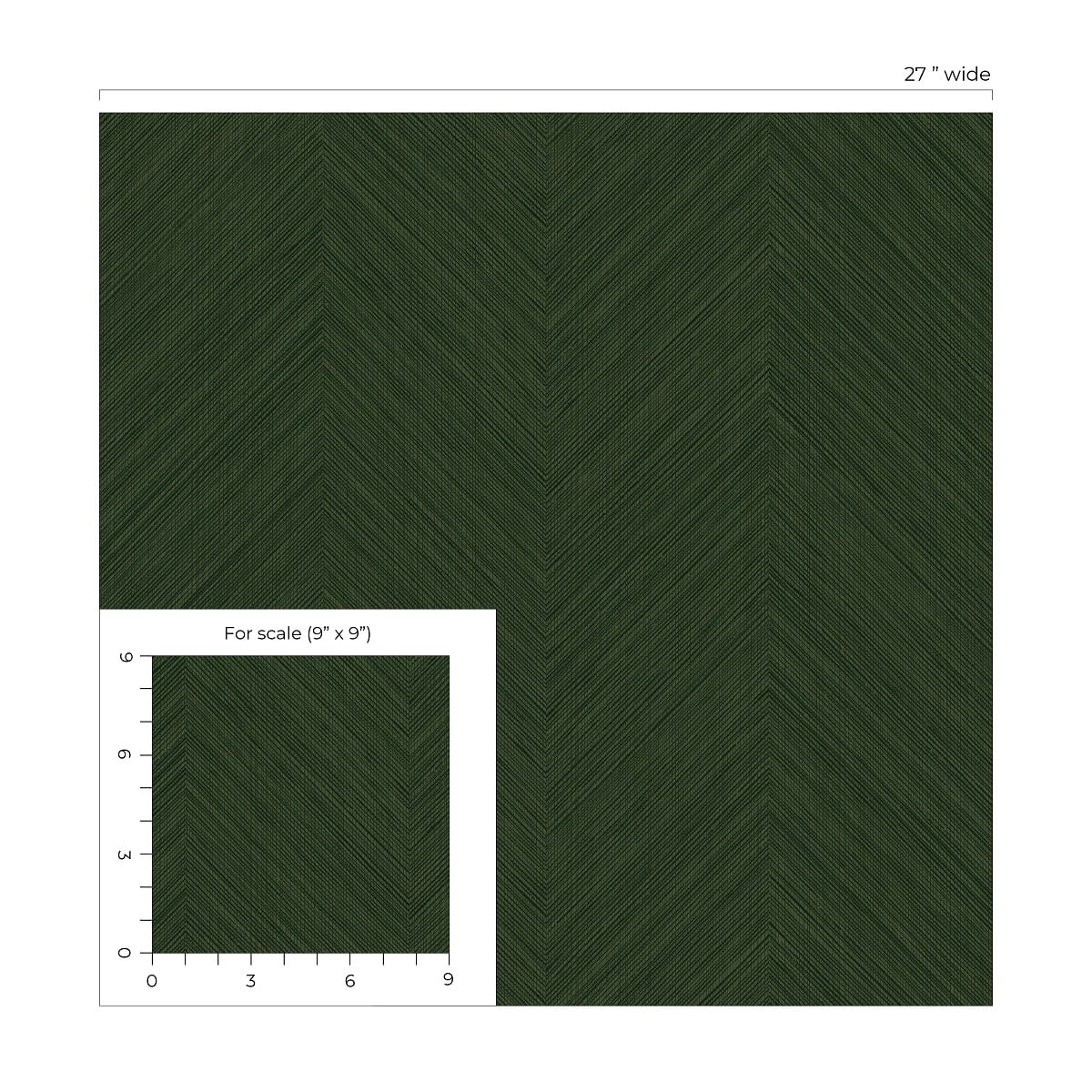 NextWall Green Chevron Stripe Peel and Stick Wallpaper