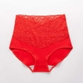 thumbnail image 4 of Bigersell Matching Underwear Clearance Womens Underwear High Waist Cheeky Panty Style P-345 Nylon Brief Panties Seamless Thongs Briefs Mid Waist Women Cheeky Panties Red XL, 4 of 4