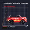 thumbnail image 3 of TOBBI-TOYS 12V Electric Kids Ride on Police Toy Car with Remote Control, Real Megaphone, Siren,Bluetooth, Red, 3 of 10