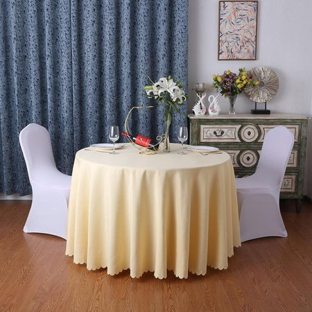 

Hotel table cloth banquet Hotel large round restaurant table cloth table cloth one for sale plain beige round 2.4 meters beige 2.4cm