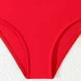 thumbnail image 5 of Gamivast Girls Bathing Suits Size 10-12 Boho Floral Two Piece Swimwear High Waisted Bathing Suit Cute Crew Neck Bikini Sets for Teen Red 4T Trajes De Baño Para Niños Y Niñas, 5 of 7