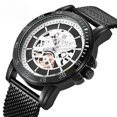 thumbnail image 1 of Bagari 1688 Casual Aspecto mecánico Relojes de cuarzo Malla Acero Hombres, 1 of 4