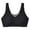 Black, variant on Women's Summer Comfort Sexy Sports Fitness Gathering Traceless Latex Large Back Bra Army Green M