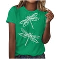 thumbnail image 1 of Camiseta de Manga Corta de Cuello Redondo Impresa para las Mujeres, Casual Diario Y Partido de Moda Superior, 1 of 2