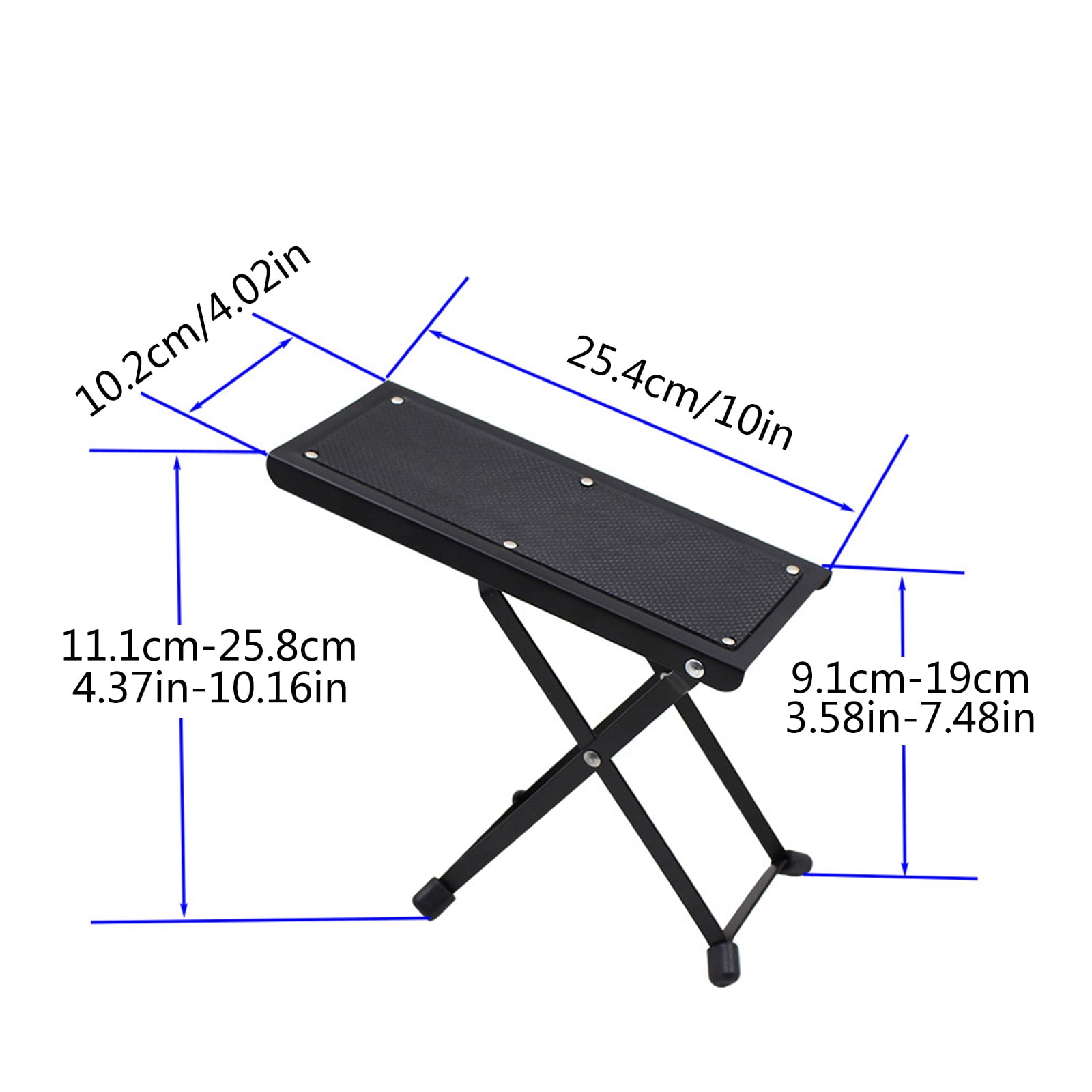 UNTERING Classical Guitar Foot Stool Metal Guitar Footstool Foot Rest 4 Gear Height Adjustable Foot Pedal for Guitar Bass Playing