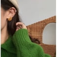 thumbnail image 5 of Clip on 3/4" bent gold square earrings in a variety of colors- 1 pair, 5 of 7