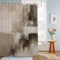 thumbnail image 4 of Grey Abstract Art Shower Curtains for Bathroom, Contemporary Luxury Waterproof Fabric Shower Curtain, Decorative Bathroom Curtain for Bathtub, 36"x72", No Hooks Included, 4 of 9
