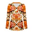 thumbnail image 5 of IMENGL Women Long Sleeve Shirt Loose Fashion Spring Summer d V Neck Casual Basic Long Sleeve Tops for Womens,M-XXXL, 5 of 7