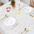 thumbnail image 4 of Christmas Tablecloth, Grey White Snowflake Table Cloth, Gray Xmas Tablecloths for Dining Kitchen Winter Holiday, Waterproof Table Cover for New Year Party Home Decor, Rectangle 60 x 120 Inch, 4 of 6