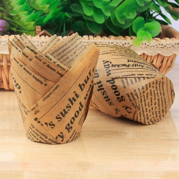Multi-Use Heat-Resistant Cake Cups, 50 Pcs Oil-Proof Paper Cake Cups, for Cooking