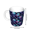 thumbnail image 2 of Disketp Flower Blue Skull Large Coffee Mug with Handle Tea Cup Novelty Coffee Cup for Men Women Office Work, 2 of 6