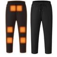thumbnail image 2 of Puntoco Pants for women Women's Solid Color Heating Pants Rechargeable Heating Cotton Pants Electric Leggings Plus Fleece Cold Warm Pants,Shipping without battery Black 10(XL), 2 of 8
