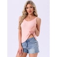 thumbnail image 2 of DARING DIVA Loungewear Sleeveless V Neck Cami Solid Casual Tops XL Pink, 2 of 7