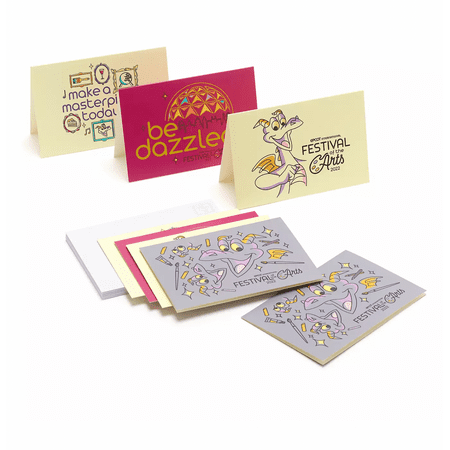 Disney Parks Epcot 2022 Festival of the Arts Figment Notecard Set New with Box