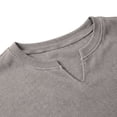 thumbnail image 6 of Stamzod Long Sleeve Shirts for Men Casual V-Neck Textured Knitted Pullover Tops Fall Fashion Workout Oversized Tshirts Gray-3 M, 6 of 7
