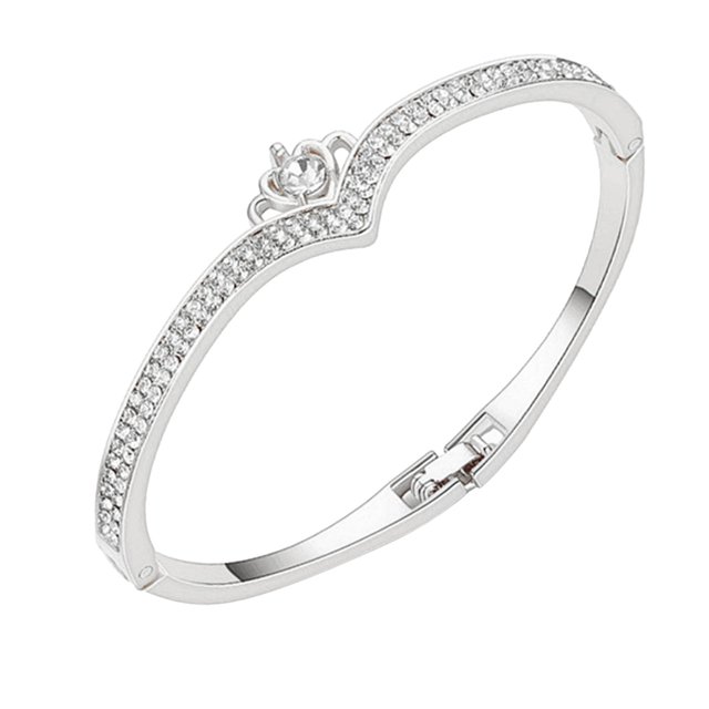 Moda Chica Popular Anillo Pulsera de Oro Rosa Europa y los Estados Unidos de la moda en forma de corazón con incrustaciones de pulsera versión coreana de