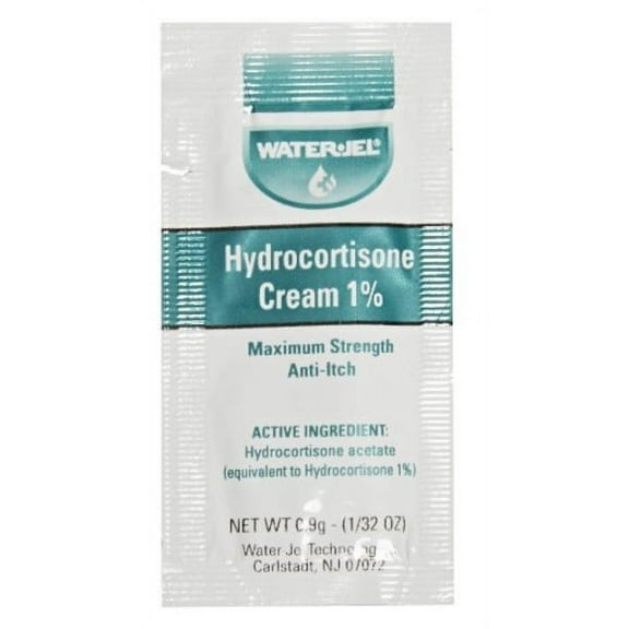 Waterjel 2691 1 Percent Hydrocortisone Anti-Itch Cream Pack, 0.9 gm (Box of 144)