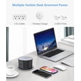 thumbnail image 3 of L-Link Automatic Pop up Power Outlet with 10W Wireless Charger,Pop up Electrical Outlets for Countertops,4.7'' Diameter Round Pop Up Counter Outlet with 4 Outlets,2 USB,Hidden Outlet,Pop Out Outlet, 3 of 7