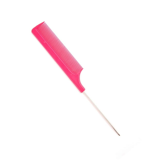 Tail Comb Plastic Portable Different Colors New-style Bright Exquisite Appearance Easy Installment Long Service Life Hair Picks Rose Red