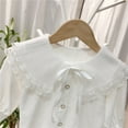 thumbnail image 6 of Hifoo Summer Shirt Lace Collar Plain Top Casual Louting Seaside Holiday For 1-6 Years Tea Party Soft Toddler Dailywear, 6 of 9