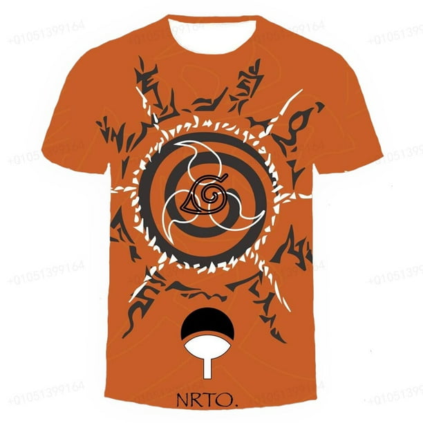 Naruto dibujos animados japoneses moda Casual niños ropa para niños niño bebé 3D impreso manga corta camiseta Top ropa 2023150 heqiyong CONDUJO