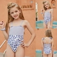 thumbnail image 2 of Fesfesfes Teen Girls Cute Front Hollow Lace Up Monokini Children Girls Backless One Piece Swimsuit Swim Pool Beach Wear Skinny Bathing Suit 6-12 Years, 2 of 9
