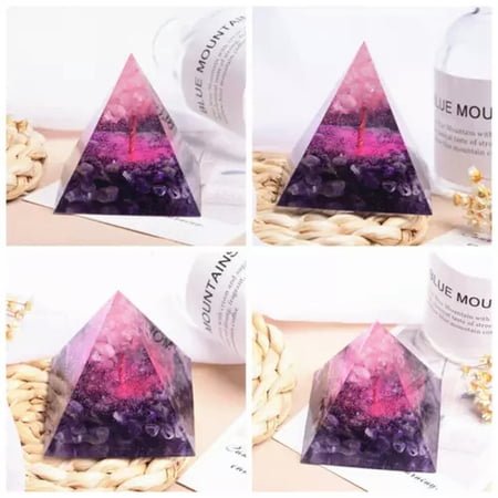 EOEMY Natural Quartz Crystal Sphere Orgonite Pyramid Orgone Stone Chakra Reiki Decor-Rose Amethyst Quartz-10Pcs EOEMY Natural Quartz Crystal Sphere Orgonite Pyramid Orgone Stone Chakra Reiki Decor-Rose Amethyst Quartz-10Pcs