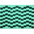 thumbnail image 1 of Ahgly Company Machine Washable Indoor Rectangle Abstract Turquoise Blue Contemporary Area Rugs, 5' x 8', 1 of 4