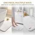 thumbnail image 4 of Unique Bargains High-End Plush Absorbent Microfiber Bath Mat White Pineapple 24" x 16", 4 of 5