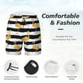 thumbnail image 6 of Picia Gold Flamingo pattern Mens Swim Trunks with Compression Liner Stretch Beach Shorts Quick Dry with Zipper Pockets No-Chafing Board Shorts-3X-Large, 6 of 9