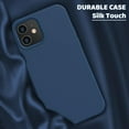 thumbnail image 4 of Compatible with iPhone 12 Mini Case,Liquid Silicone Gel Rubber Phone Case,iPhone 12 Mini Case 2020 Cover 5.4 Inch Full Body Slim Soft Microfiber Lining Protective Case(Blue Grey), 4 of 12