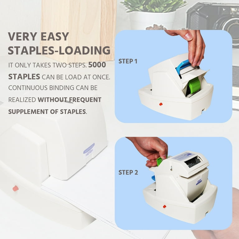 Flat needle automatic light-sensing intelligent electric stapler ral  thickening 70 pages A4 paper labor-saving multi-function
