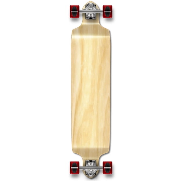 Yocaher Drop Down Longboard complete Cruiser 41.25" x 10" w/Premium Black grip tape, heavy duty Aluminum Alloy truck, 71mm longboard Wheels, and ABEC -9 Bearings - Natural